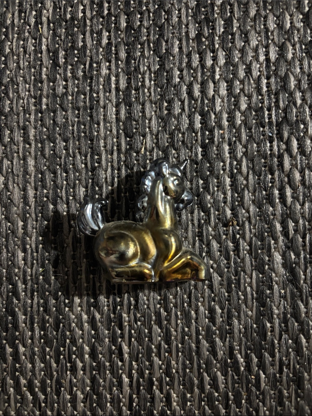 Vintage Boyd Little Glass Lucky The Unicorn Classic Black Carnival Collectible